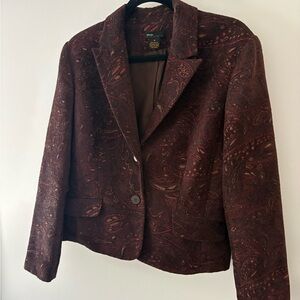 Grace Rich Brown Paisley Blazer